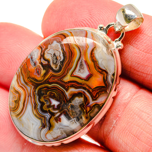 Crazy Lace Agate Pendants handcrafted by Ana Silver Co - PD20659