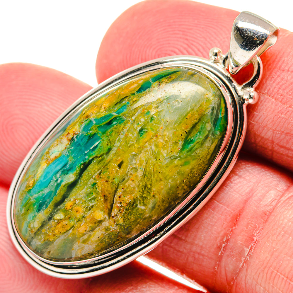 Peruvian Opal Pendants handcrafted by Ana Silver Co - PD20660
