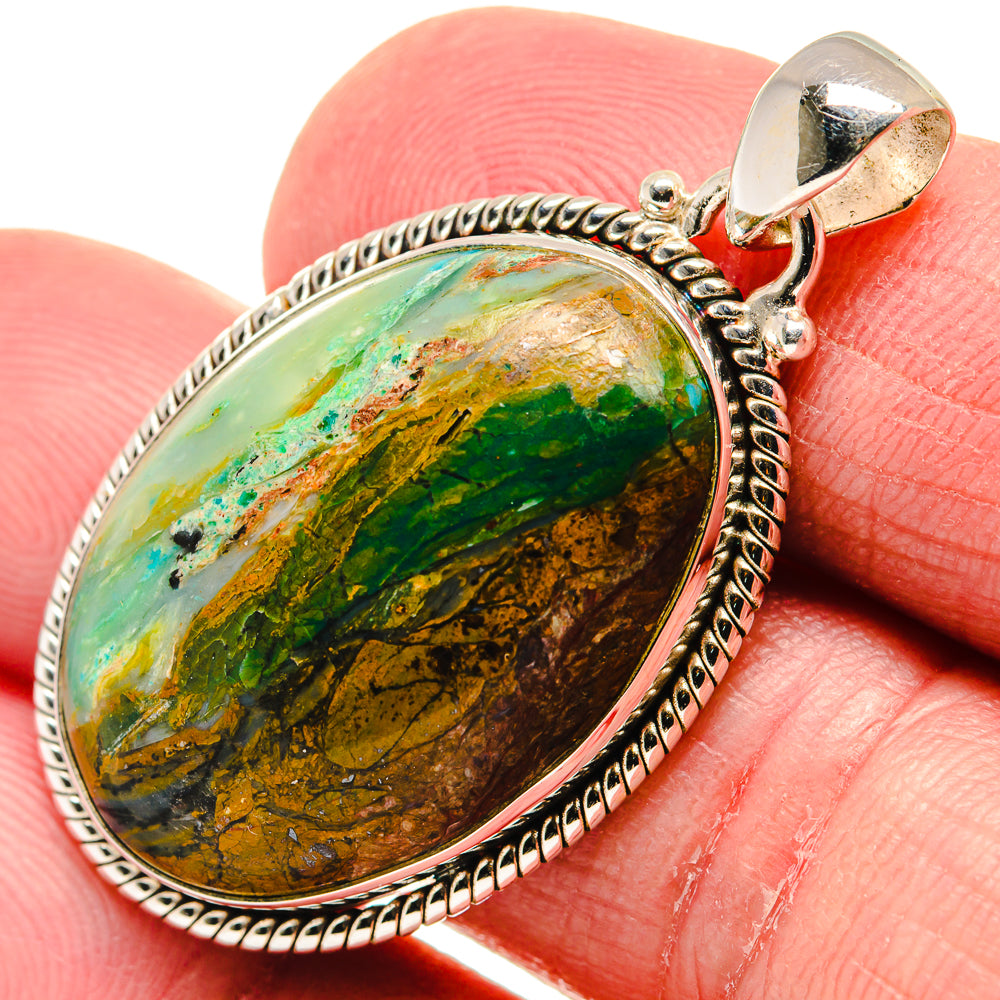 Peruvian Opal Pendants handcrafted by Ana Silver Co - PD20665