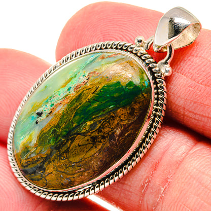 Peruvian Opal Pendants handcrafted by Ana Silver Co - PD20665