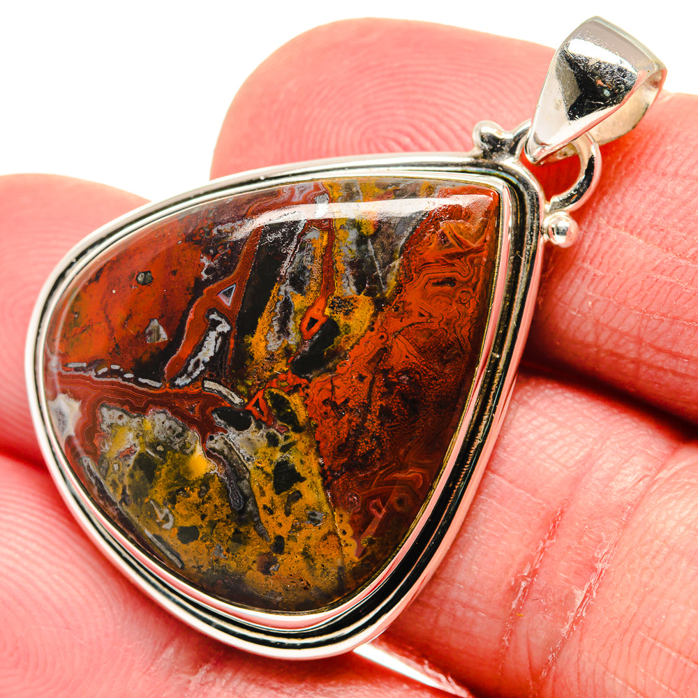Moroccan Agate Pendants handcrafted by Ana Silver Co - PD20674