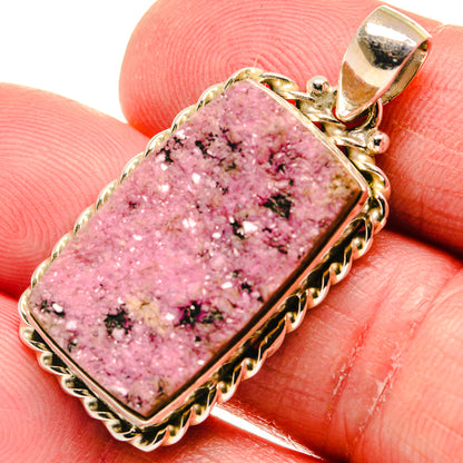 Cobalto Calcite Druzy Pendants handcrafted by Ana Silver Co - PD20681