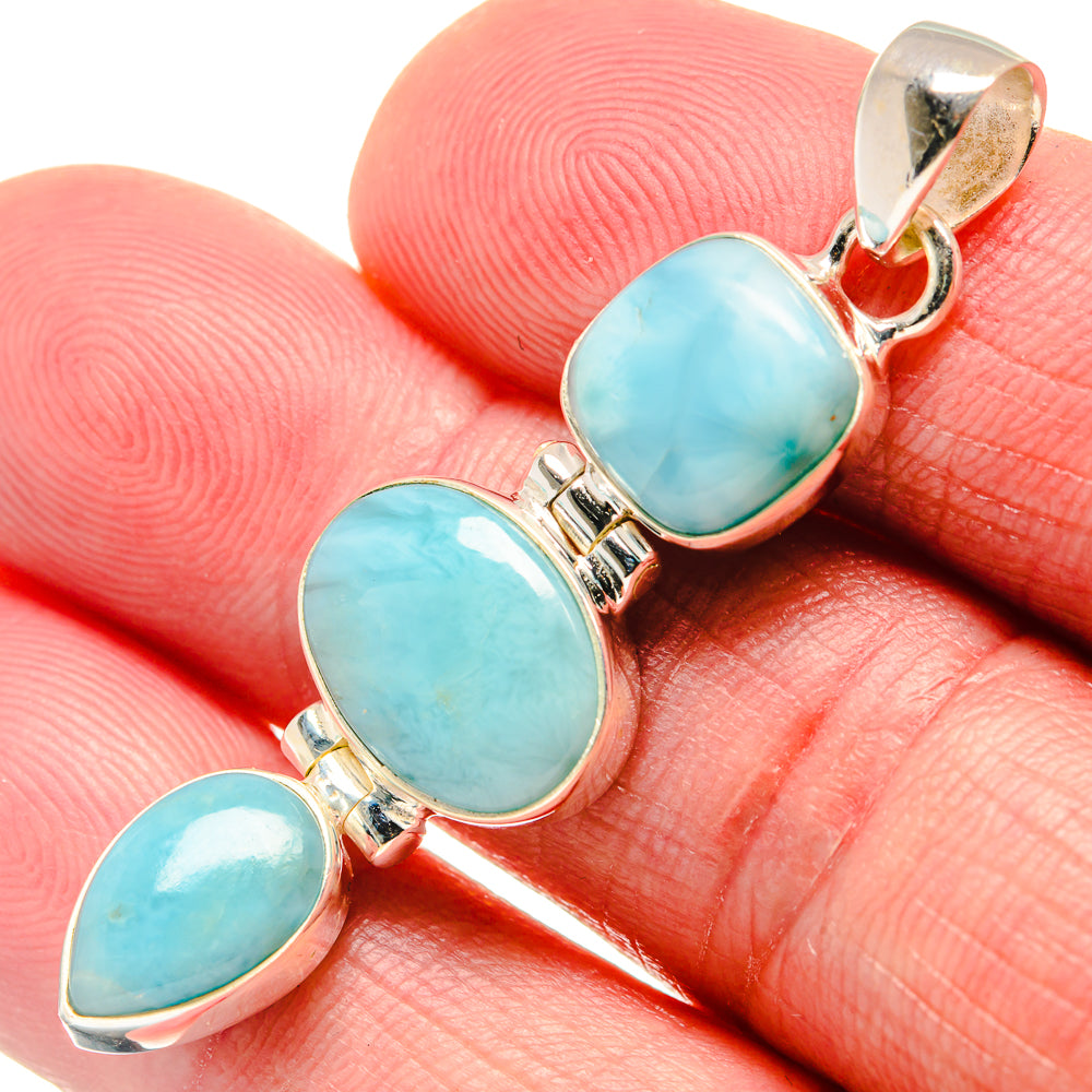 Larimar Pendants handcrafted by Ana Silver Co - PD20688