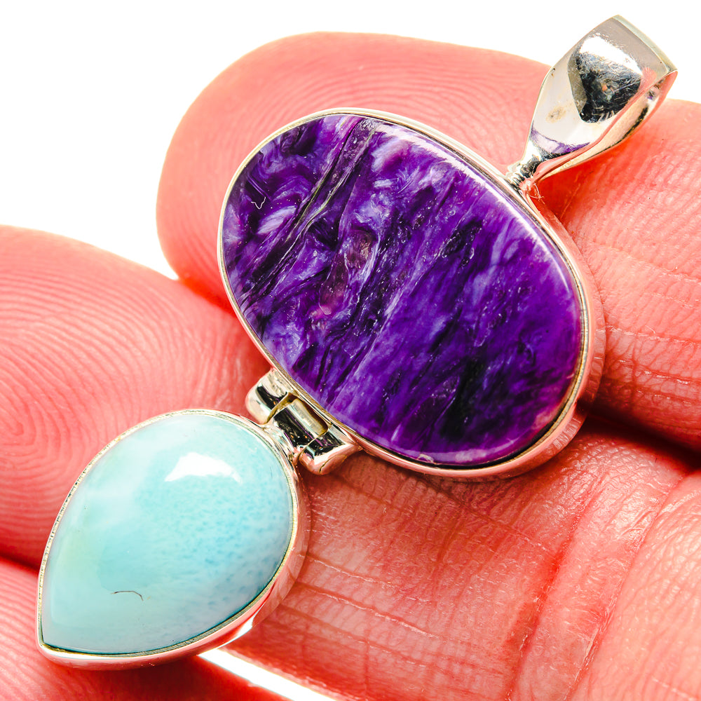 Charoite Pendants handcrafted by Ana Silver Co - PD20690