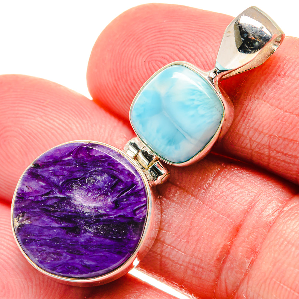 Charoite Pendants handcrafted by Ana Silver Co - PD20691