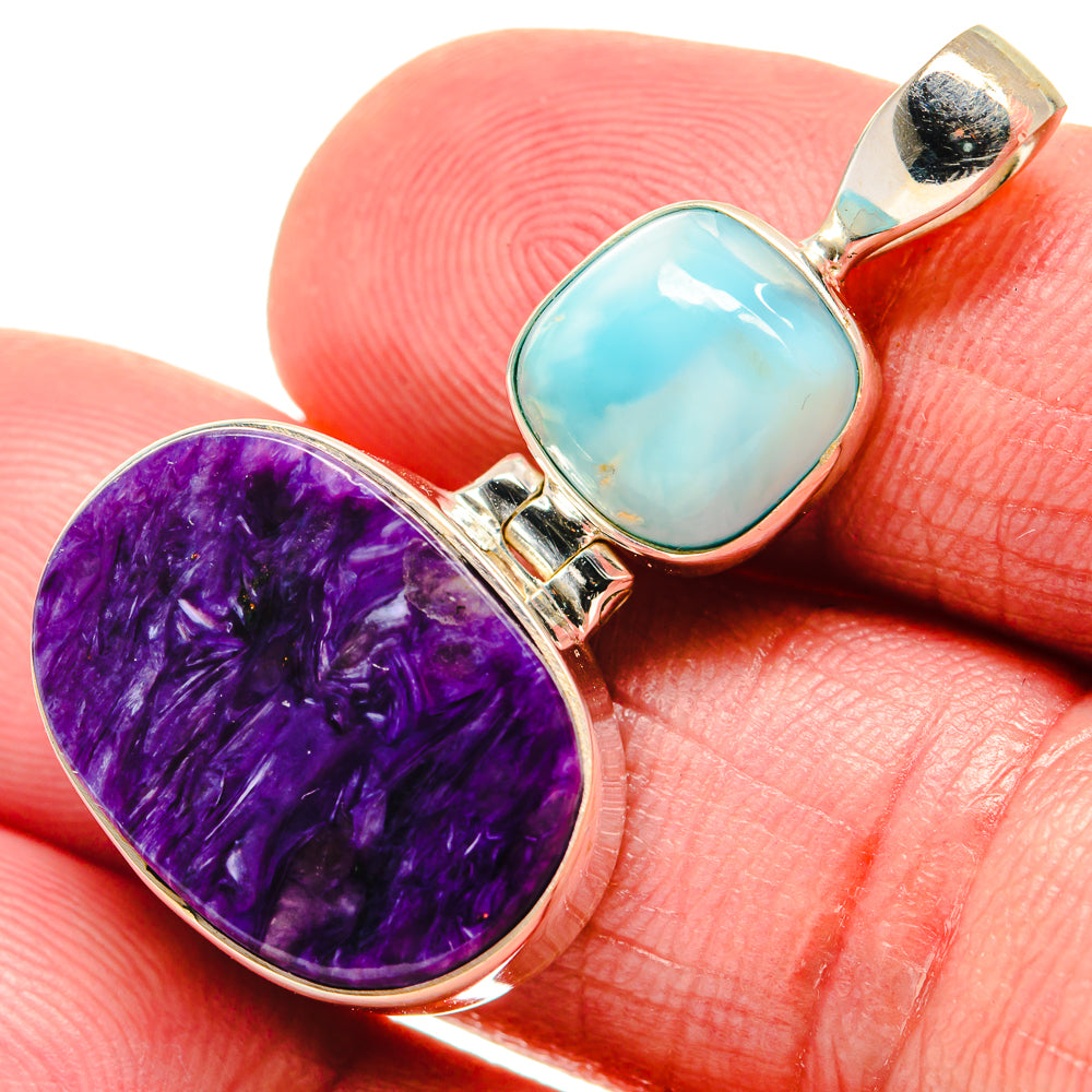 Charoite Pendants handcrafted by Ana Silver Co - PD20692