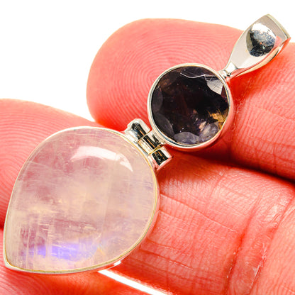 Rainbow Moonstone Pendants handcrafted by Ana Silver Co - PD20710