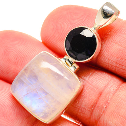 Rainbow Moonstone Pendants handcrafted by Ana Silver Co - PD20711