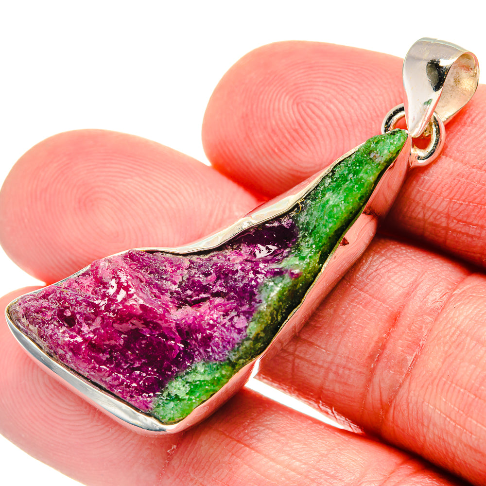 Ruby Zoisite Pendants handcrafted by Ana Silver Co - PD20714
