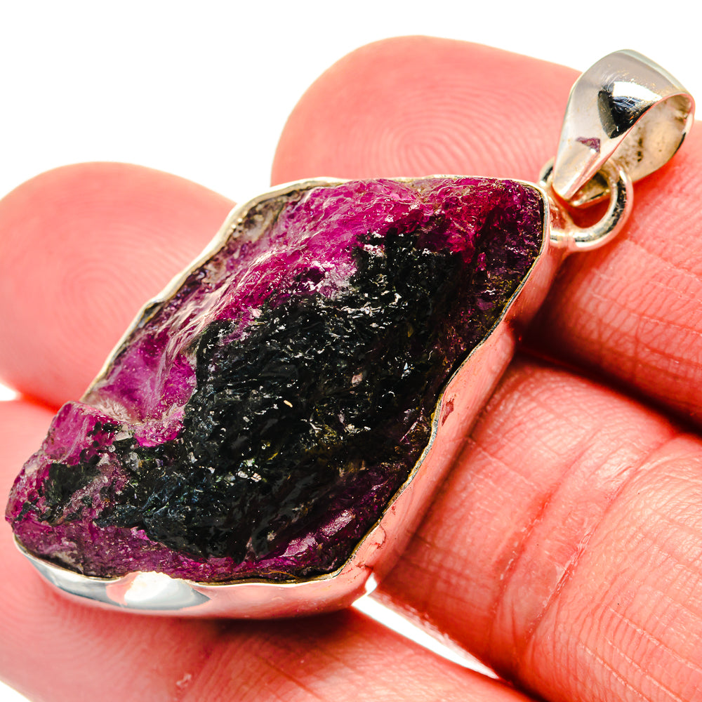 Ruby Zoisite Pendants handcrafted by Ana Silver Co - PD20715