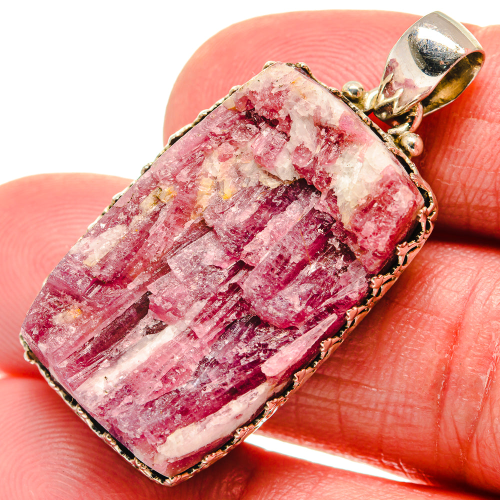 Pink Tourmaline In Quartz Pendants handcrafted by Ana Silver Co - PD20717