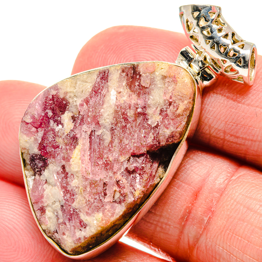 Pink Tourmaline In Quartz Pendants handcrafted by Ana Silver Co - PD20718