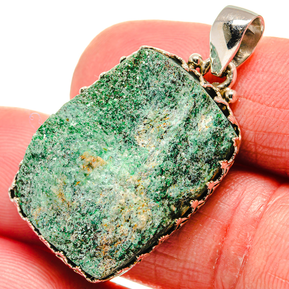 Green Fuchsite Pendants handcrafted by Ana Silver Co - PD20723