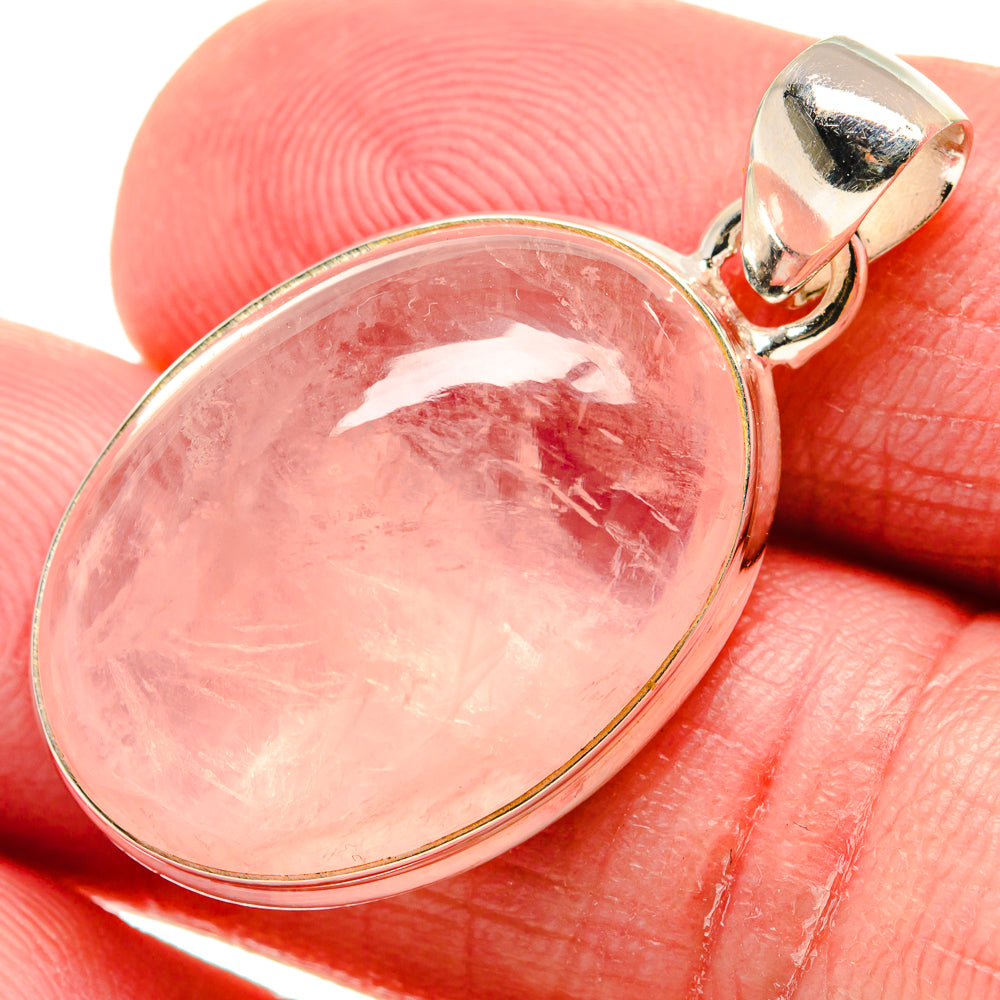 Rose Quartz Pendants handcrafted by Ana Silver Co - PD20738