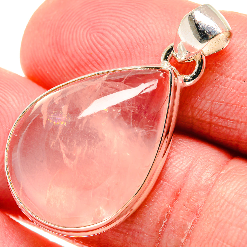 Rose Quartz Pendants handcrafted by Ana Silver Co - PD20739