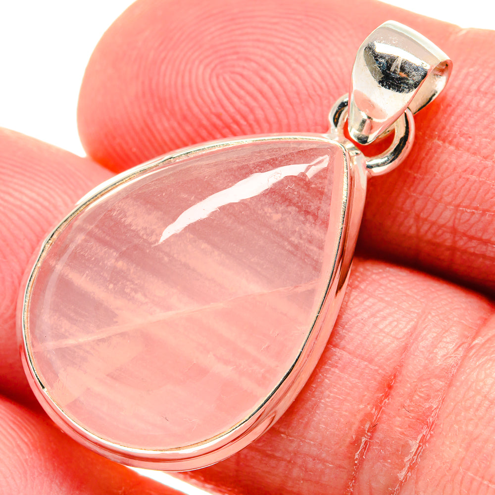 Rose Quartz Pendants handcrafted by Ana Silver Co - PD20740