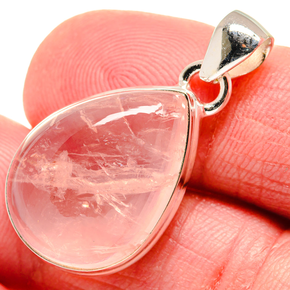 Rose Quartz Pendants handcrafted by Ana Silver Co - PD20742
