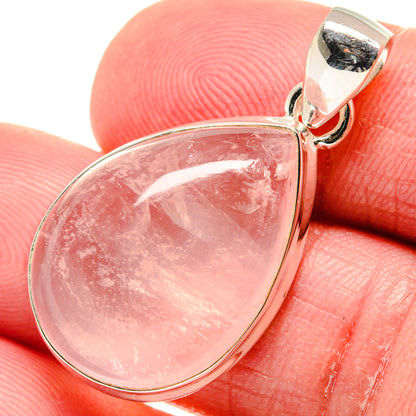Rose Quartz Pendants handcrafted by Ana Silver Co - PD20744