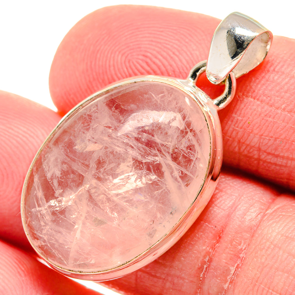 Rose Quartz Pendants handcrafted by Ana Silver Co - PD20746