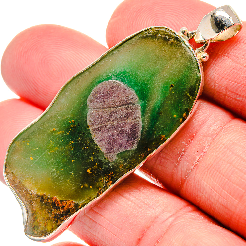 Ruby Fuchsite Pendants handcrafted by Ana Silver Co - PD20766