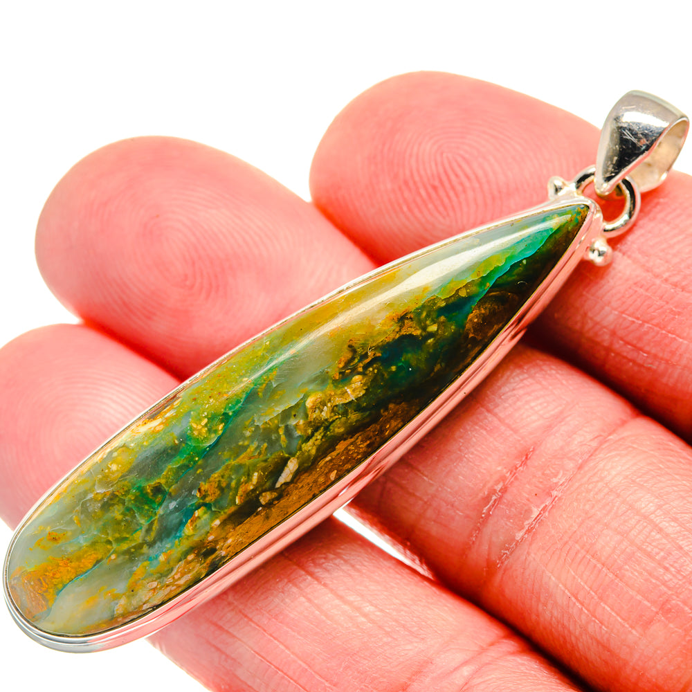 Peruvian Opal Pendants handcrafted by Ana Silver Co - PD20769