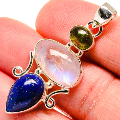 Rainbow Moonstone Pendants handcrafted by Ana Silver Co - PD20771