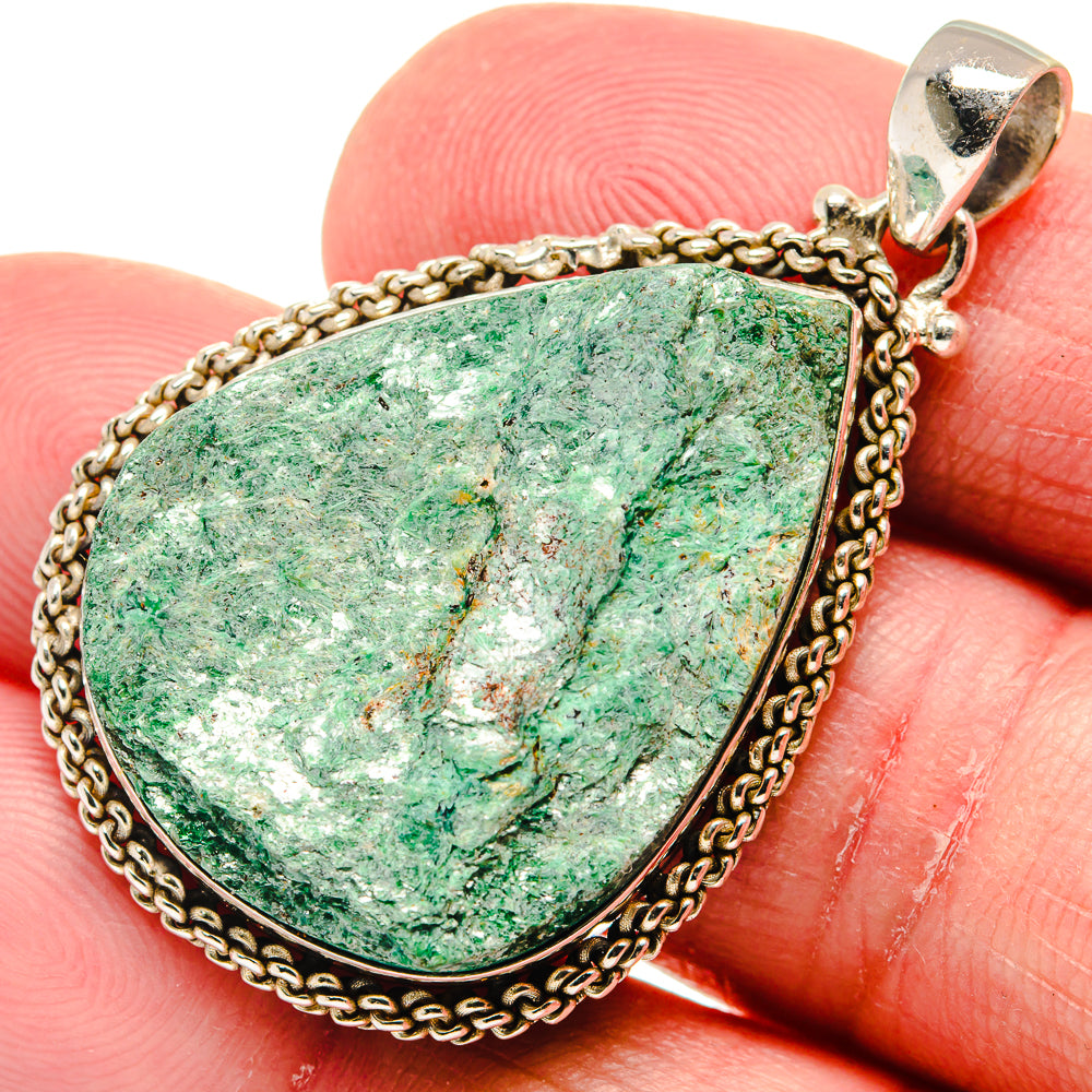 Green Fuchsite Pendants handcrafted by Ana Silver Co - PD20780