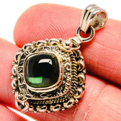 Green Tourmaline Pendants handcrafted by Ana Silver Co - PD20790