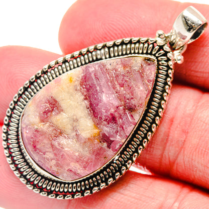 Pink Tourmaline In Quartz Pendants handcrafted by Ana Silver Co - PD20801