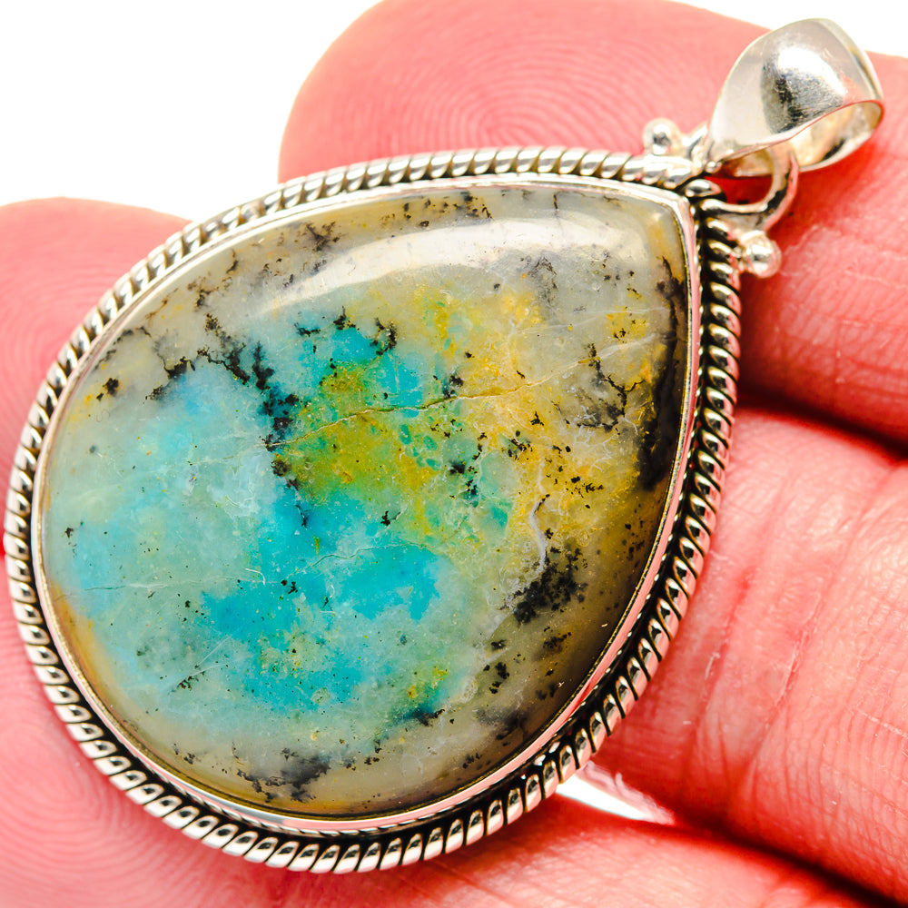Peruvian Opal Pendants handcrafted by Ana Silver Co - PD20804