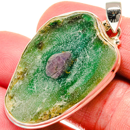 Ruby Fuchsite Pendants handcrafted by Ana Silver Co - PD20805