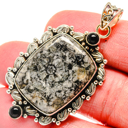 Moroccan Goniatite Fossil Pendants handcrafted by Ana Silver Co - PD20809