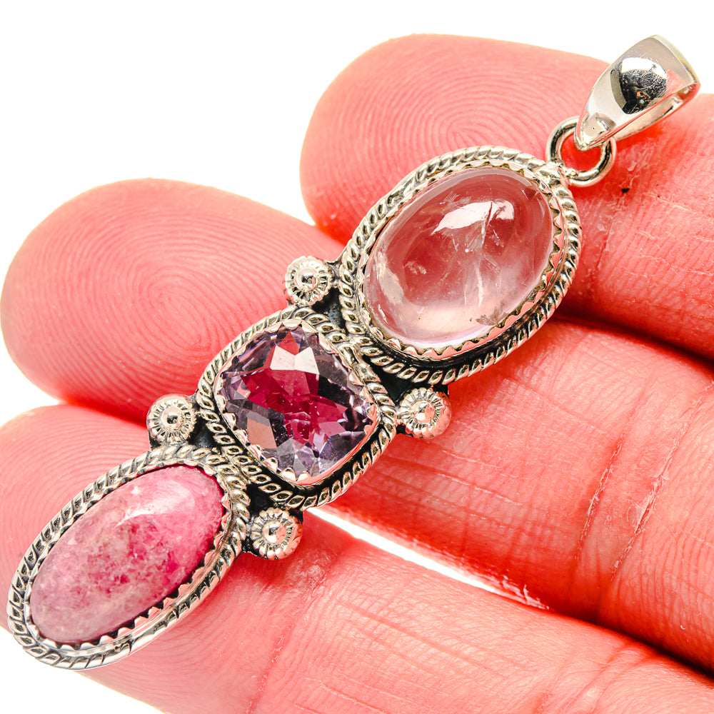 Rhodochrosite Pendants handcrafted by Ana Silver Co - PD20826