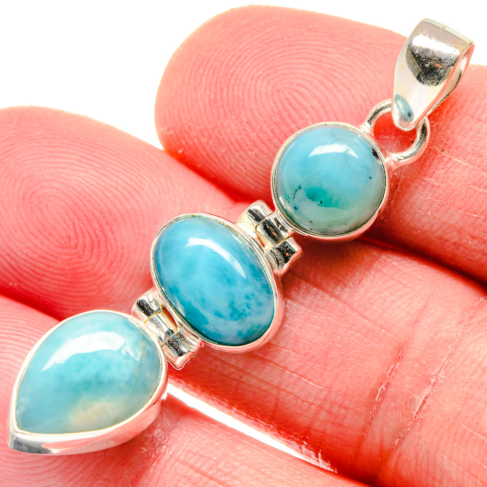 Larimar Pendants handcrafted by Ana Silver Co - PD20828
