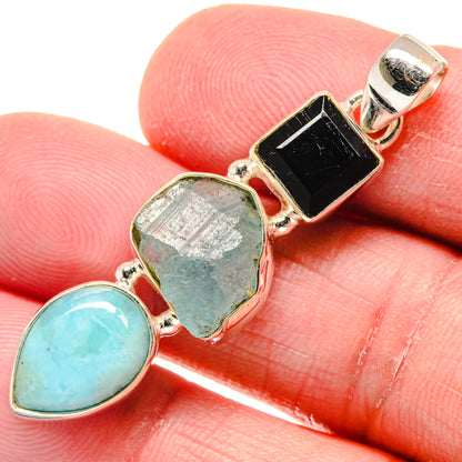 Aquamarine Pendants handcrafted by Ana Silver Co - PD20835