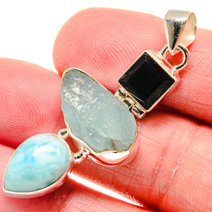 Aquamarine Pendants handcrafted by Ana Silver Co - PD20837