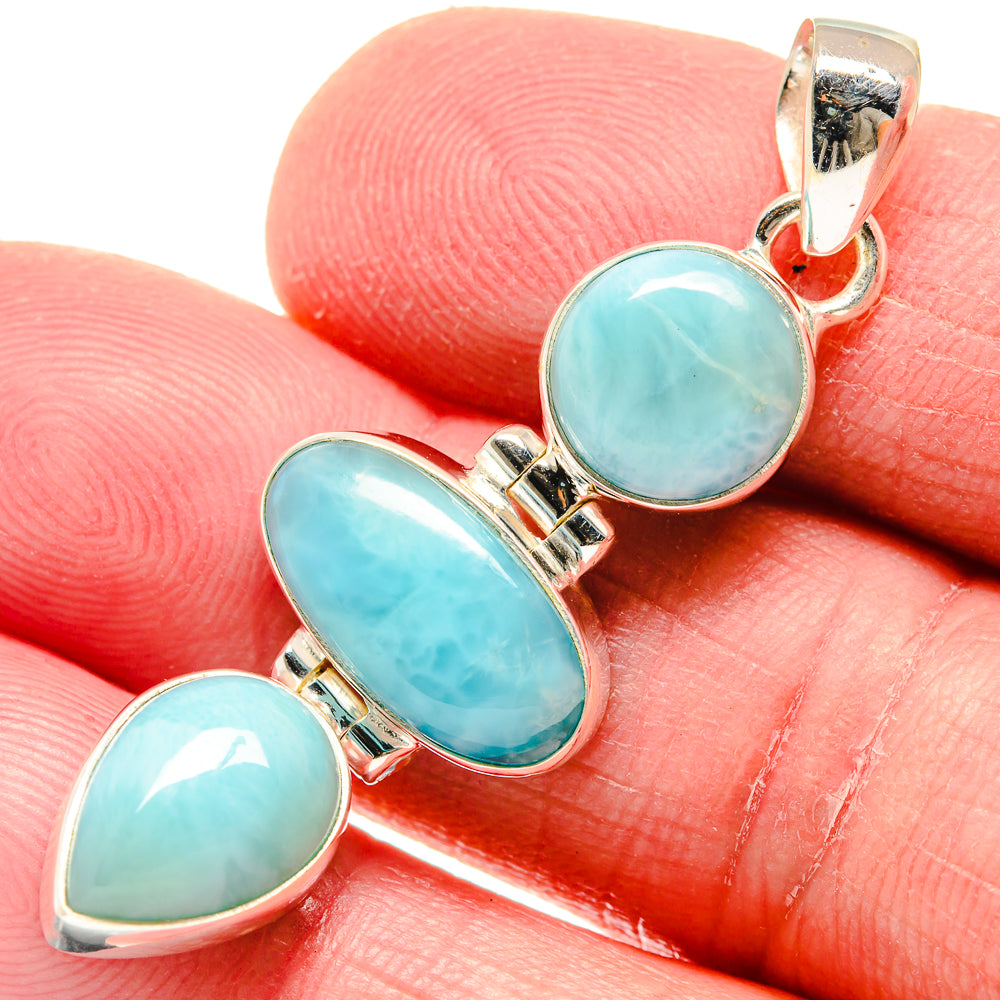 Larimar Pendants handcrafted by Ana Silver Co - PD20839