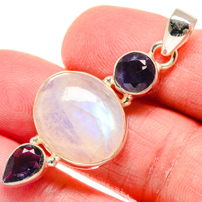 Rainbow Moonstone Pendants handcrafted by Ana Silver Co - PD20844