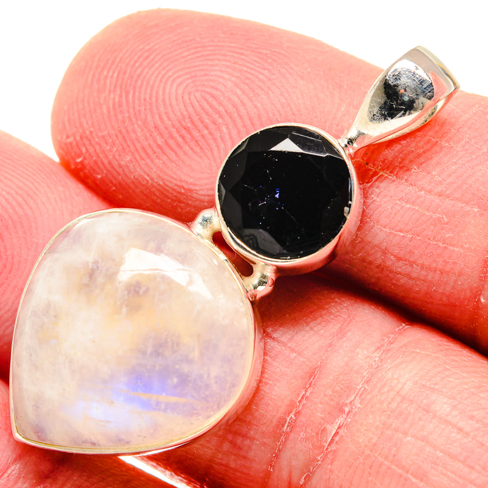 Rainbow Moonstone Pendants handcrafted by Ana Silver Co - PD20848