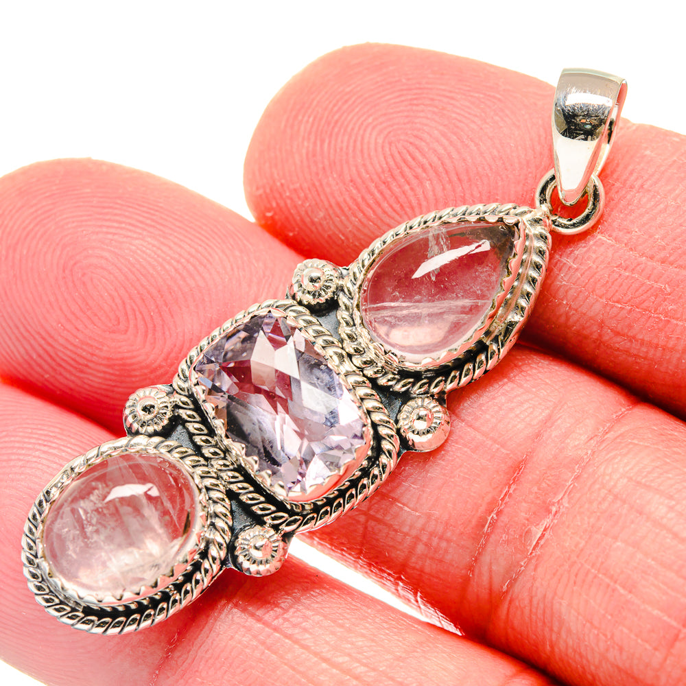 Kunzite Pendants handcrafted by Ana Silver Co - PD20856