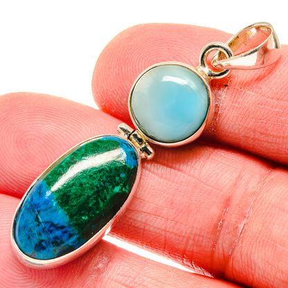 Chrysocolla Pendants handcrafted by Ana Silver Co - PD20863