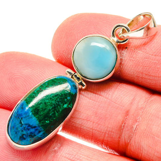 Chrysocolla Pendants handcrafted by Ana Silver Co - PD20863