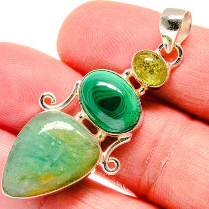 Peruvian Opal Pendants handcrafted by Ana Silver Co - PD20867