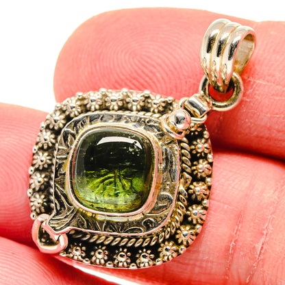 Green Tourmaline Pendants handcrafted by Ana Silver Co - PD20876