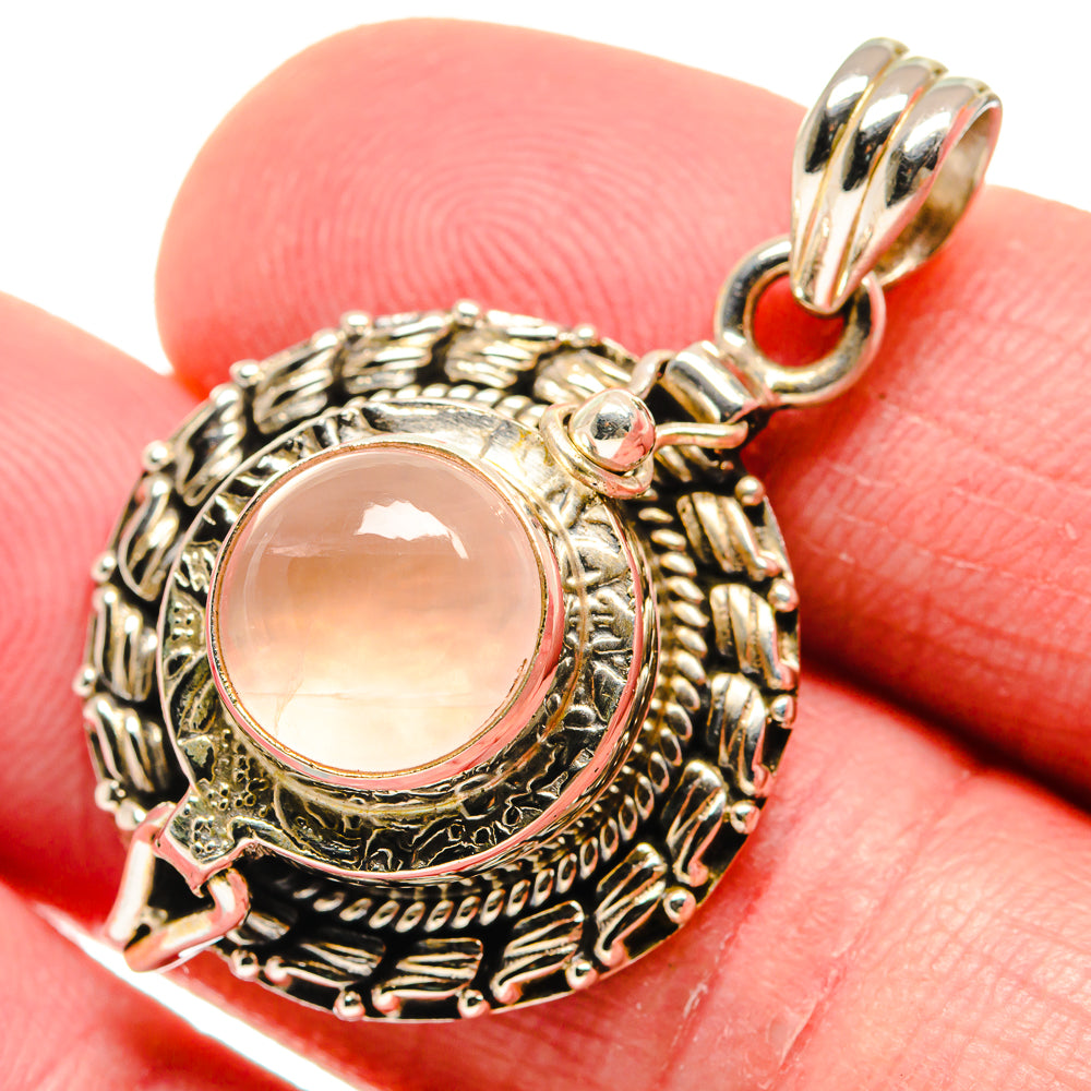 Rose Quartz Pendants handcrafted by Ana Silver Co - PD20882