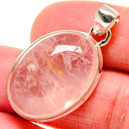 Rose Quartz Pendants handcrafted by Ana Silver Co - PD20895
