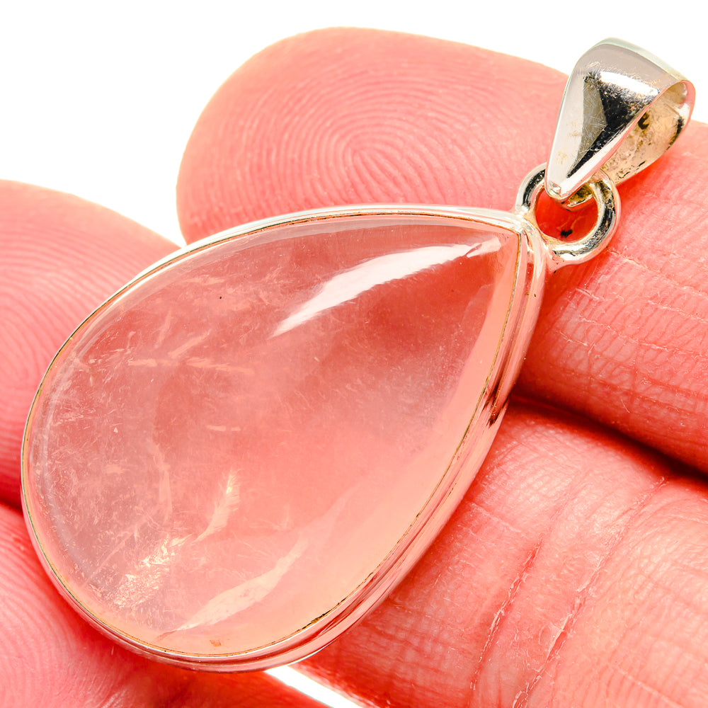 Rose Quartz Pendants handcrafted by Ana Silver Co - PD20896