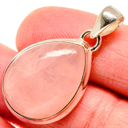 Rose Quartz Pendants handcrafted by Ana Silver Co - PD20898