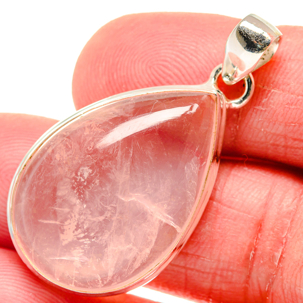 Rose Quartz Pendants handcrafted by Ana Silver Co - PD20899