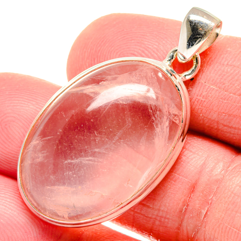 Rose Quartz Pendants handcrafted by Ana Silver Co - PD20900